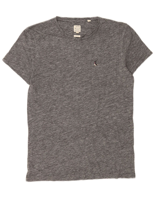Jack Wills Herre Slim Fit T-Shirt Top Lille grå Flecked Bomuld