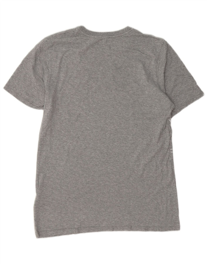 NIKE Herre Athletic Fit Grafisk T-shirt Top Lille grå Bomuld