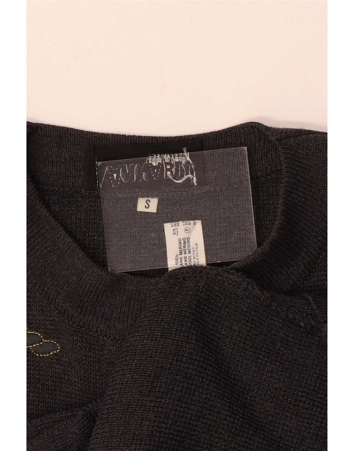Vintage dame cardigan sweater UK 10 lille grå uld