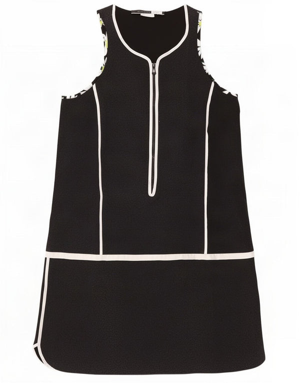 Sportmax Dame Ærmeløs Shift Dress UK 12 Medium Black Colourblock