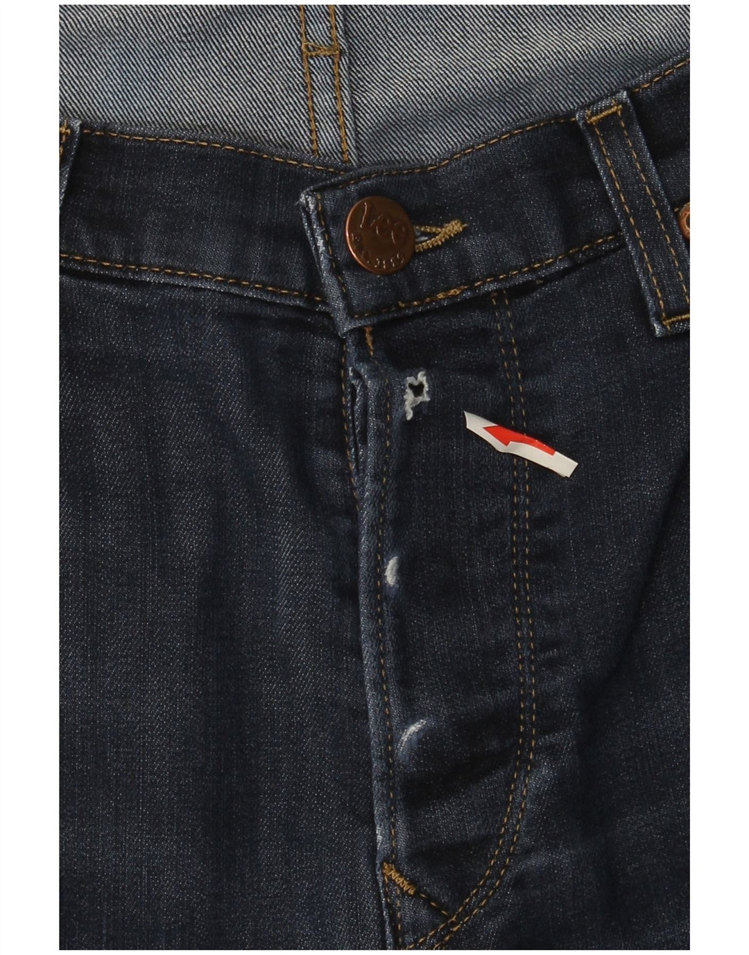 Lee Dame Daren Straight Jeans W33 L30 Marineblå Bomuld