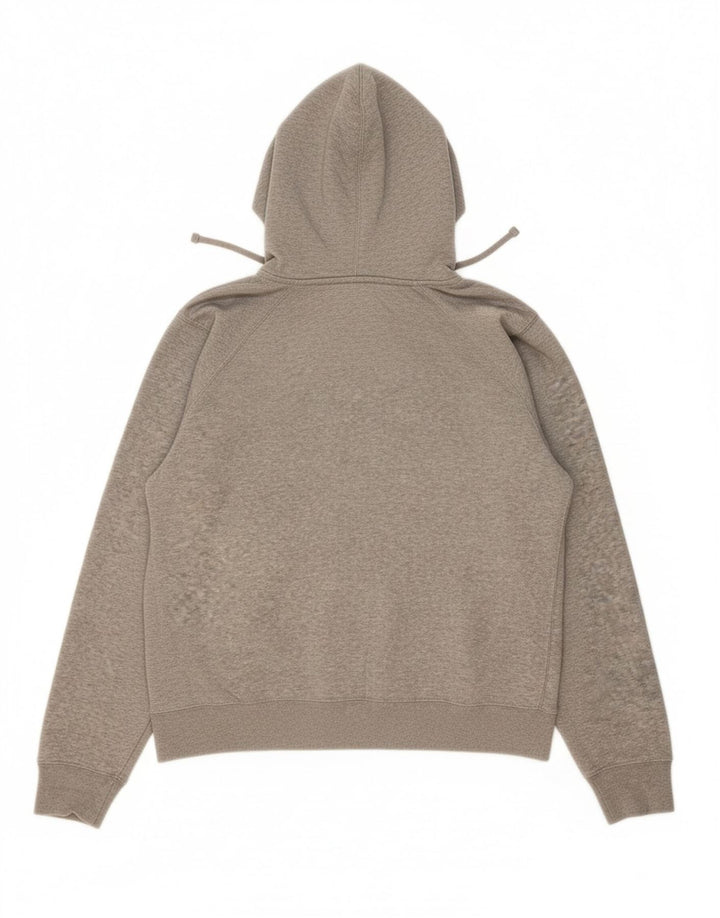 NIKE Mens Hoodie Jumper Large Grey Cotton