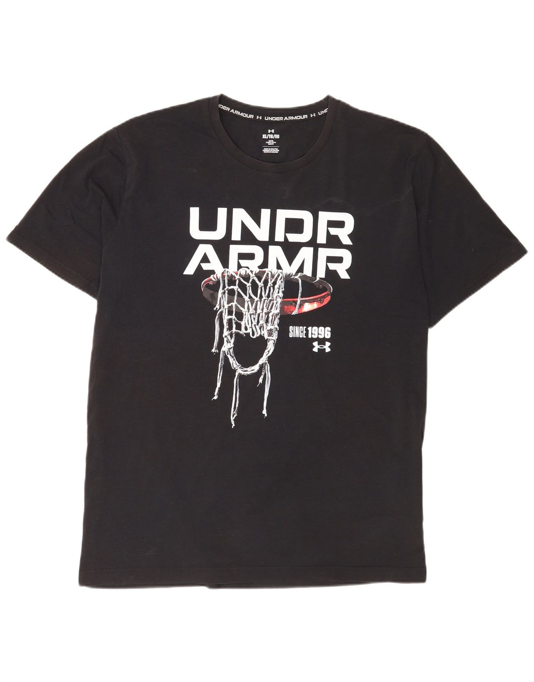 Under Armour Herre Grafisk T-Shirt Top XL Sort Bomuld
