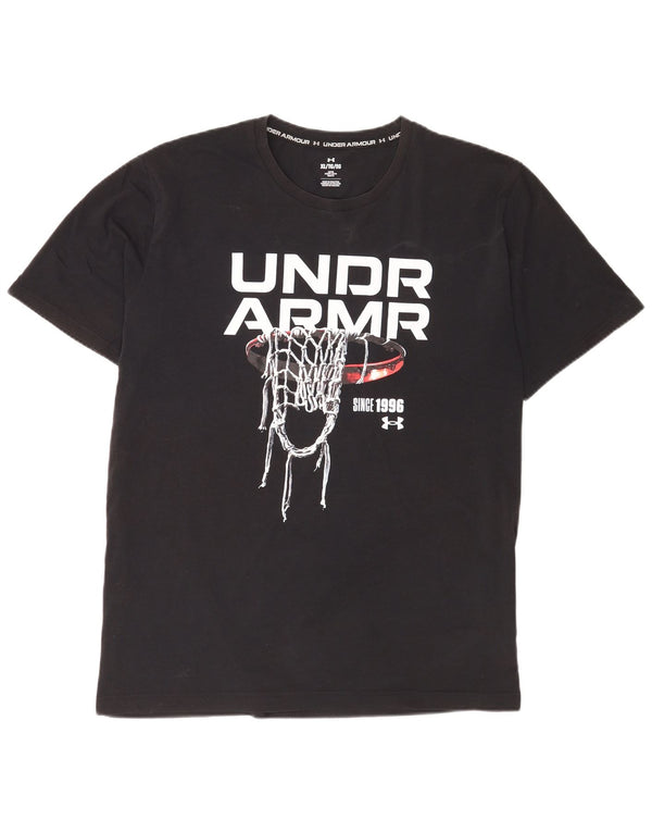 Under Armour Herre Grafisk T-Shirt Top XL Sort Bomuld