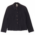 ATOS LOMBARDINI Womens 5 Button Blazer Jacket IT 46 Large Navy Blue