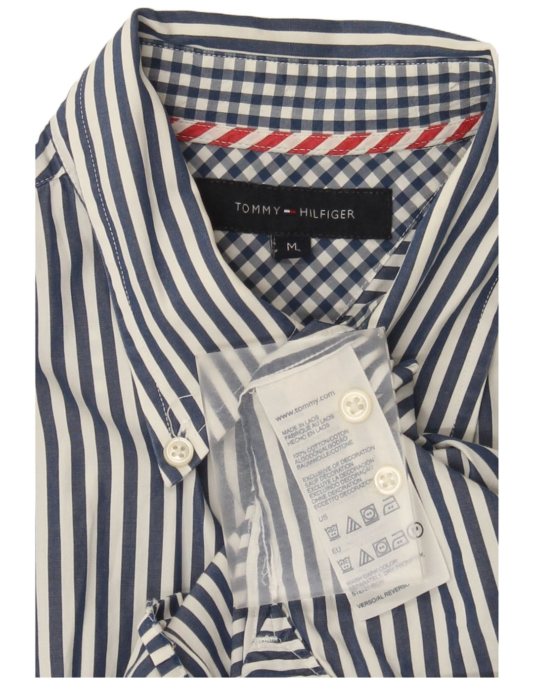 Tommy Hilfiger Herreskjorte Medium Blå Stribet Bomuld