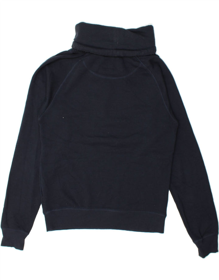 JACK & JONES Mens Roll Neck Sweatshirt Jumper Small Navy Blue Polyester Vintage Jack & Jones and Second-Hand Jack & Jones from Messina Hembry 