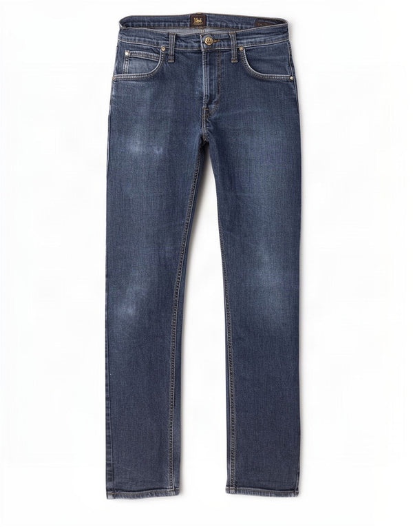 Lee Mens Daren Zip Fly Straight Jeans W30 L34 Blå Bomuld
