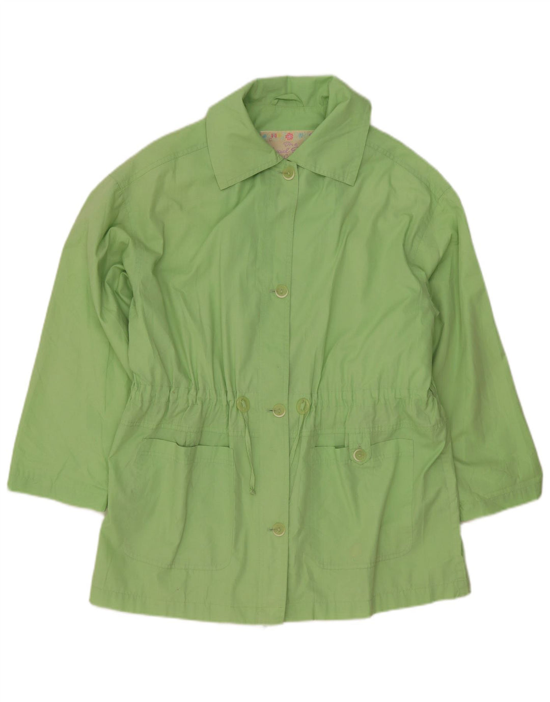 Vintage Kvinder Utility Jacket UK 16 Large Green Polyester