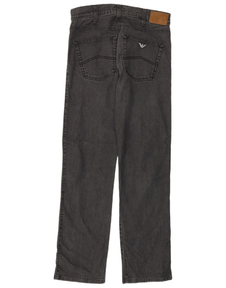 Armani Dame Straight Jeans W31 L30 Grå Bomuld