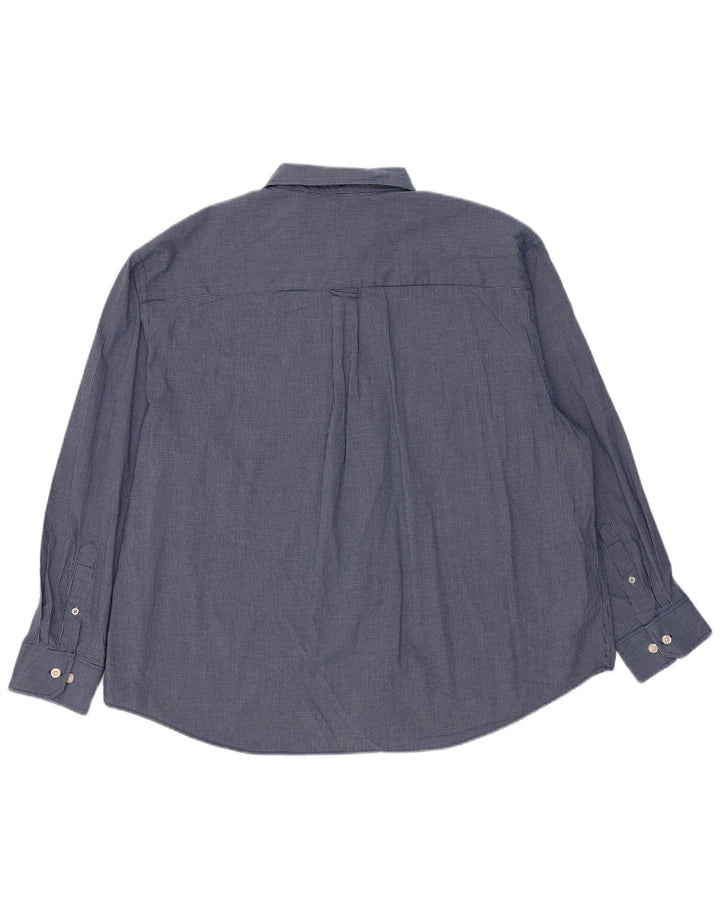 Izod Herre Loose Fit skjorte 2XL blå ternet bomuld Classic