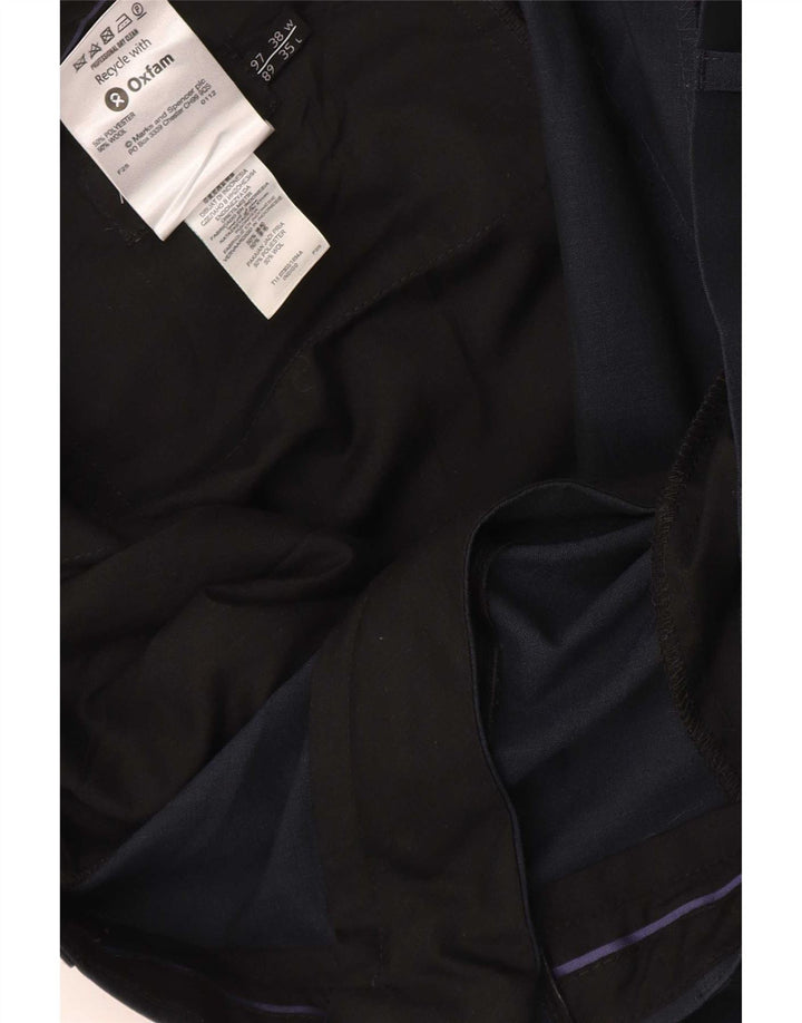 Marks & Spencer Herre Autograph Straight Suit Bukser W38 L35 Navy Blue