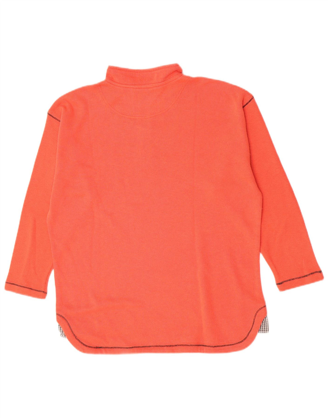 Lotto Dame Zip Neck Sweatshirt Jumper UK 14 Large Orange Polyester