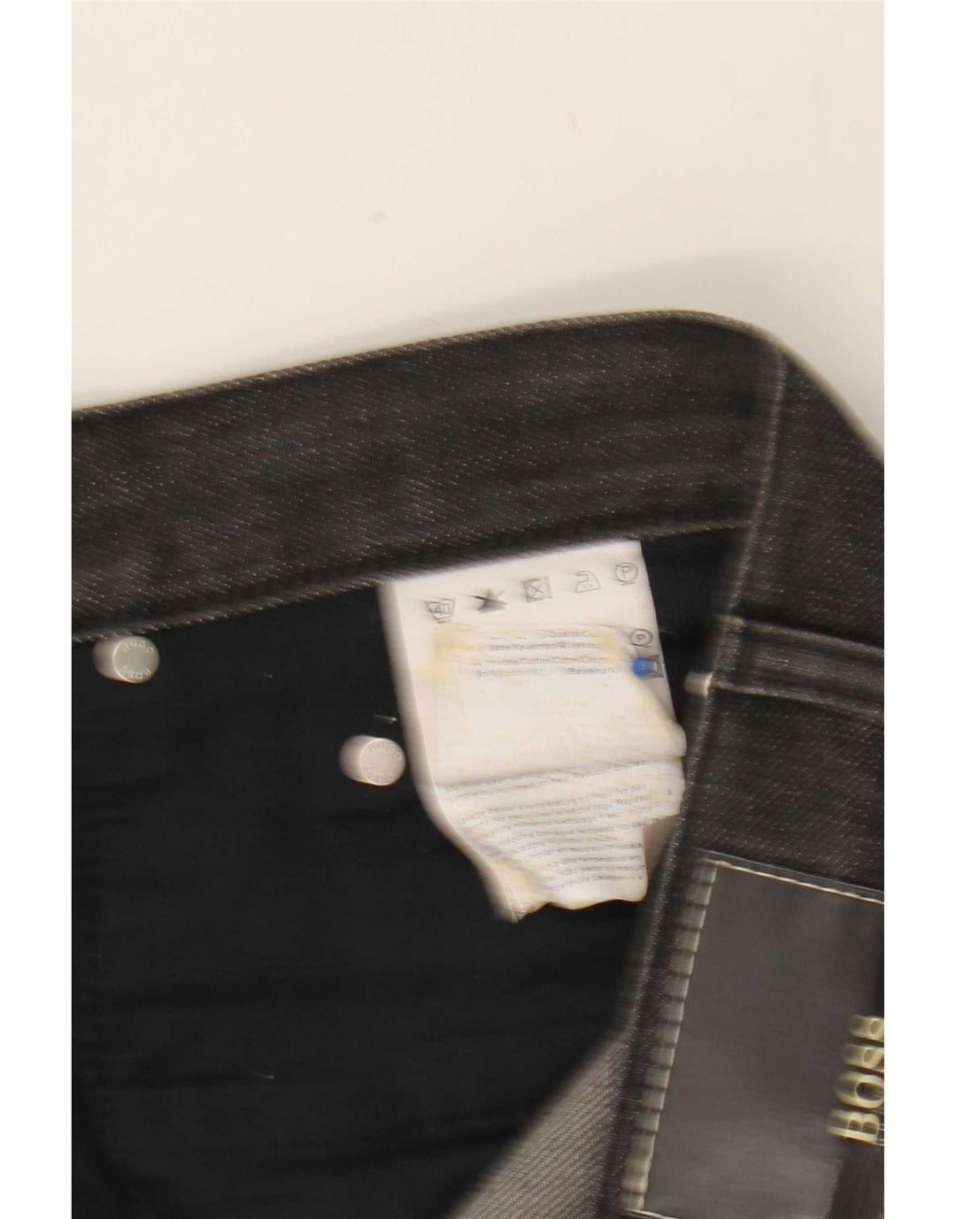 Hugo Boss Straight Jeans til mænd W38 L26 Sort bomuld