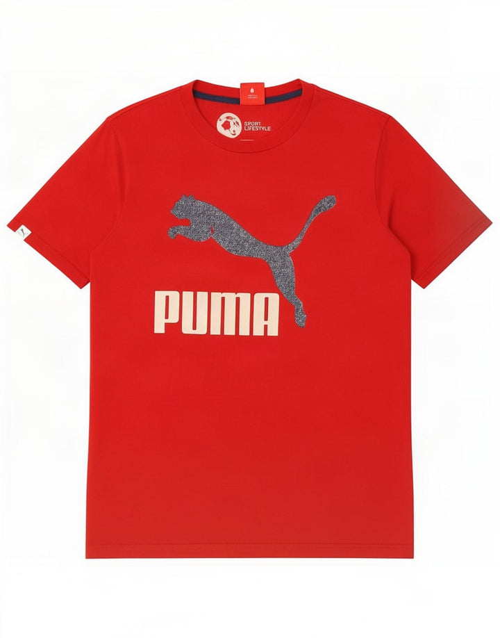 Puma Herre grafisk T-shirt Top Medium Rød Bomuld