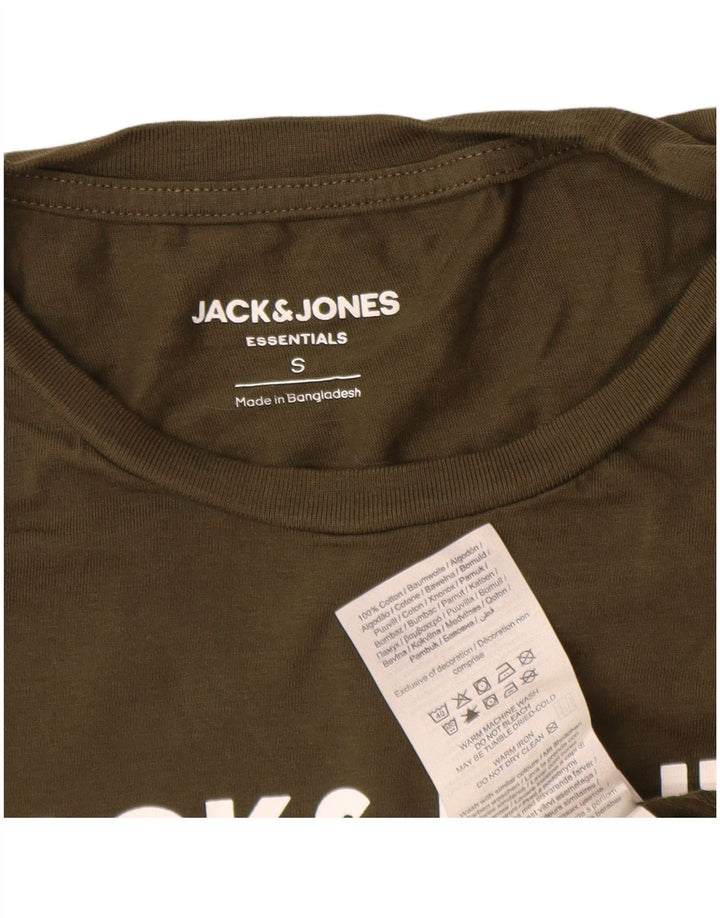 Jack & Jones Herre grafisk T-shirt Top Lille Khaki Bomuld