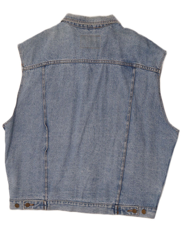 Arizona Jeans Herre Denim Gilet UK 46/48 3XL Blå Bomuld