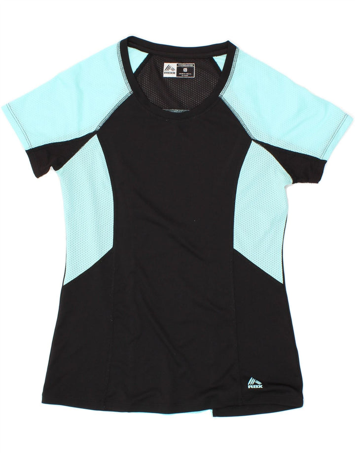 RBX ACTIVE Womens Jersey Top UK 12 Medium Black Colourblock Polyester Vintage RBX Active and Second-Hand RBX Active from Messina Hembry 