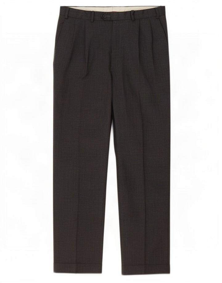 Marks & Spencer Herre Pegged Suit Bukser W36 L33 Grå Uld
