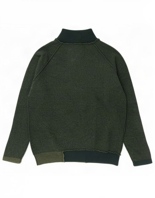 GF Ferre Herre Zip Neck Jumper Sweater XL Grøn Merinould