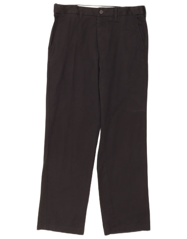 Marks & Spencer Straight Chino-bukser til mænd W32 L31 Sort bomuld