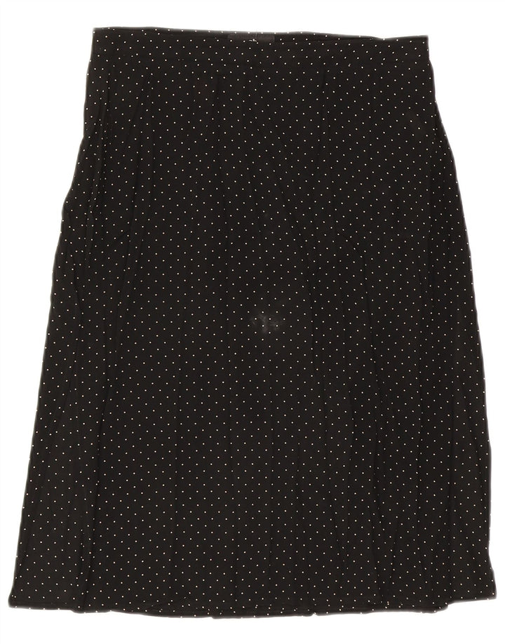 ALBERTO BIANI Womens Straight Skirt IT 42 Medium W28  Black Spotted