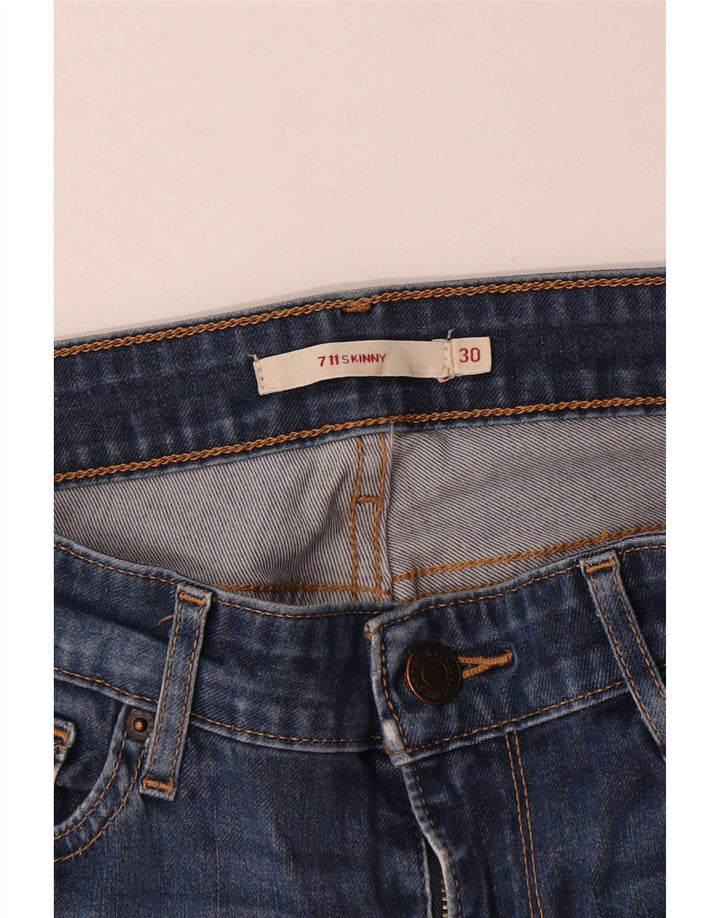 Levi's Dame 711 Skinny Jeans W30 L29 Blå