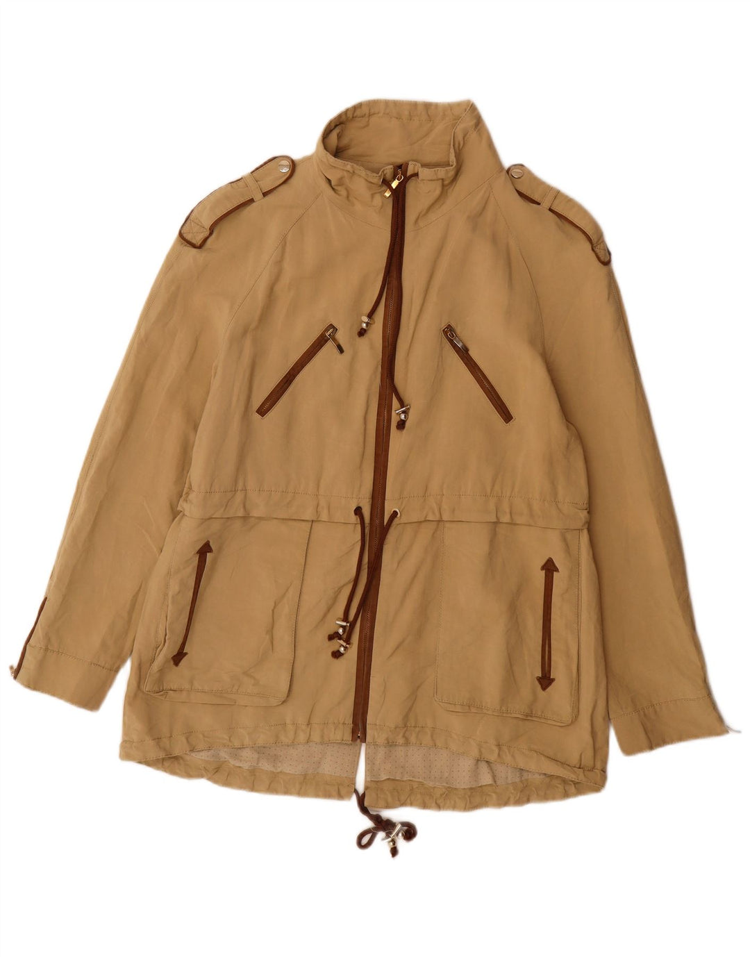 Zara Militærjakke til kvinder UK 18 XL Beige