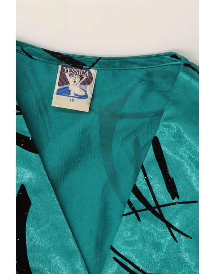 Yessica Womens Abstrakt mønster Skjortebluse UK 12 Medium Green Polyester