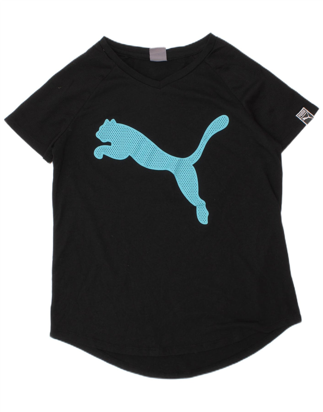 Puma piger grafisk t-shirt top 12-13 år stor sort polyester