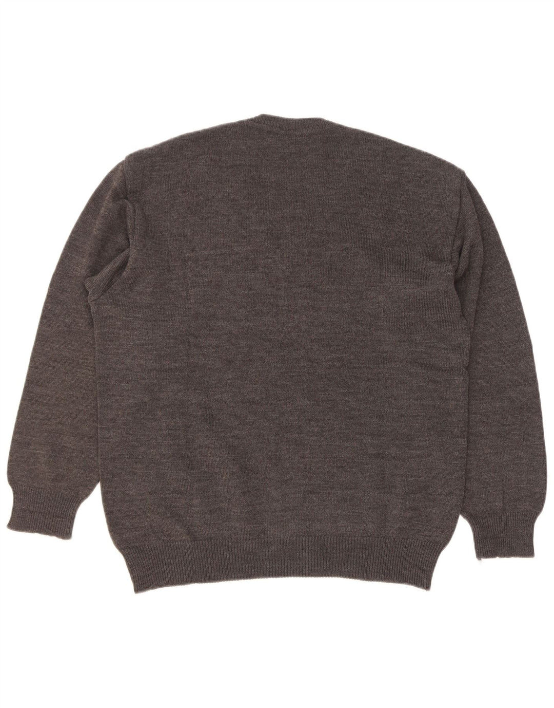 Rinaldi Herre V-hals sweater mellemgrå geometrisk uld