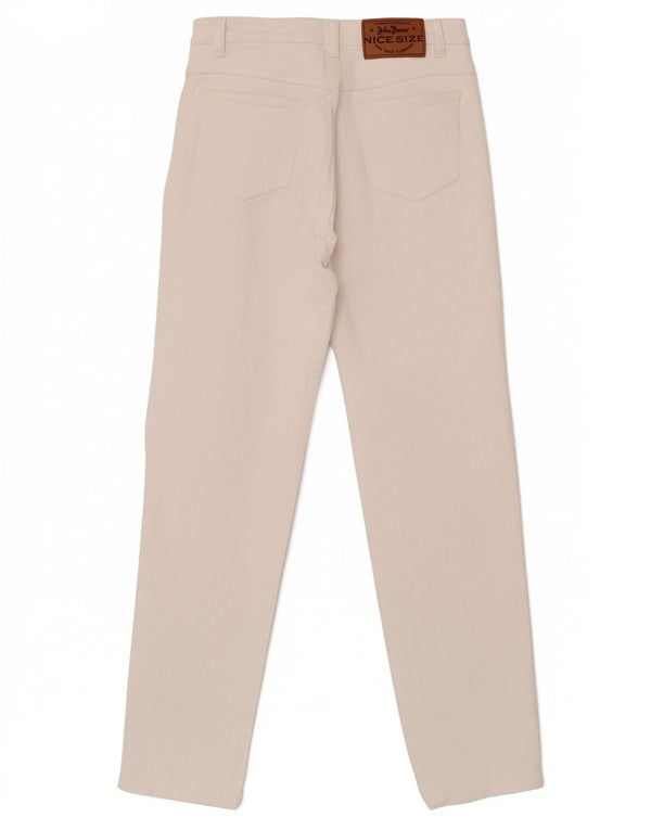 John Baner Dame Jeans med høj talje UK 14 Large W28 L30 Hvid Bomuld