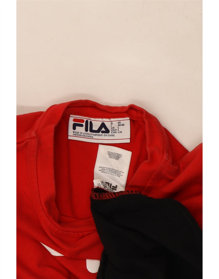 FILA Grafisk bodysuit til kvinder UK 14 Stor flerfarvet farveblok