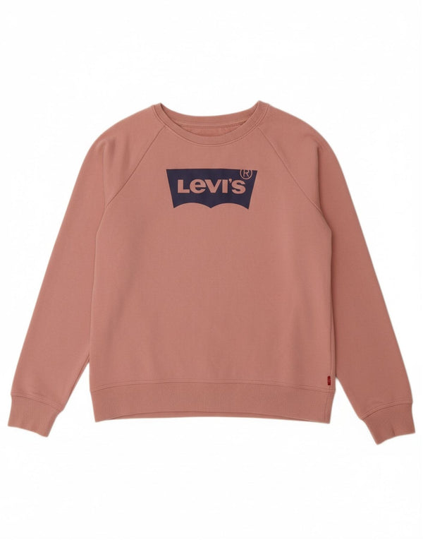 LEVI'S Piger Grafisk Sweatshirt Jumper 15-16 år Pink Bomuld