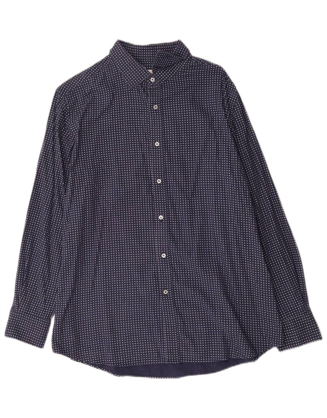 Massimo Dutti Herreskjorte XL Blå Geometrisk Bomuld
