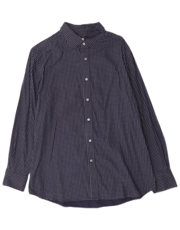 Massimo Dutti Herreskjorte XL Blå Geometrisk Bomuld