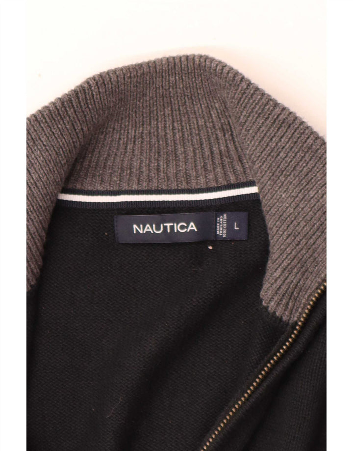 Nautica Herre Cardigan Sweater Stor Marineblå Bomuld