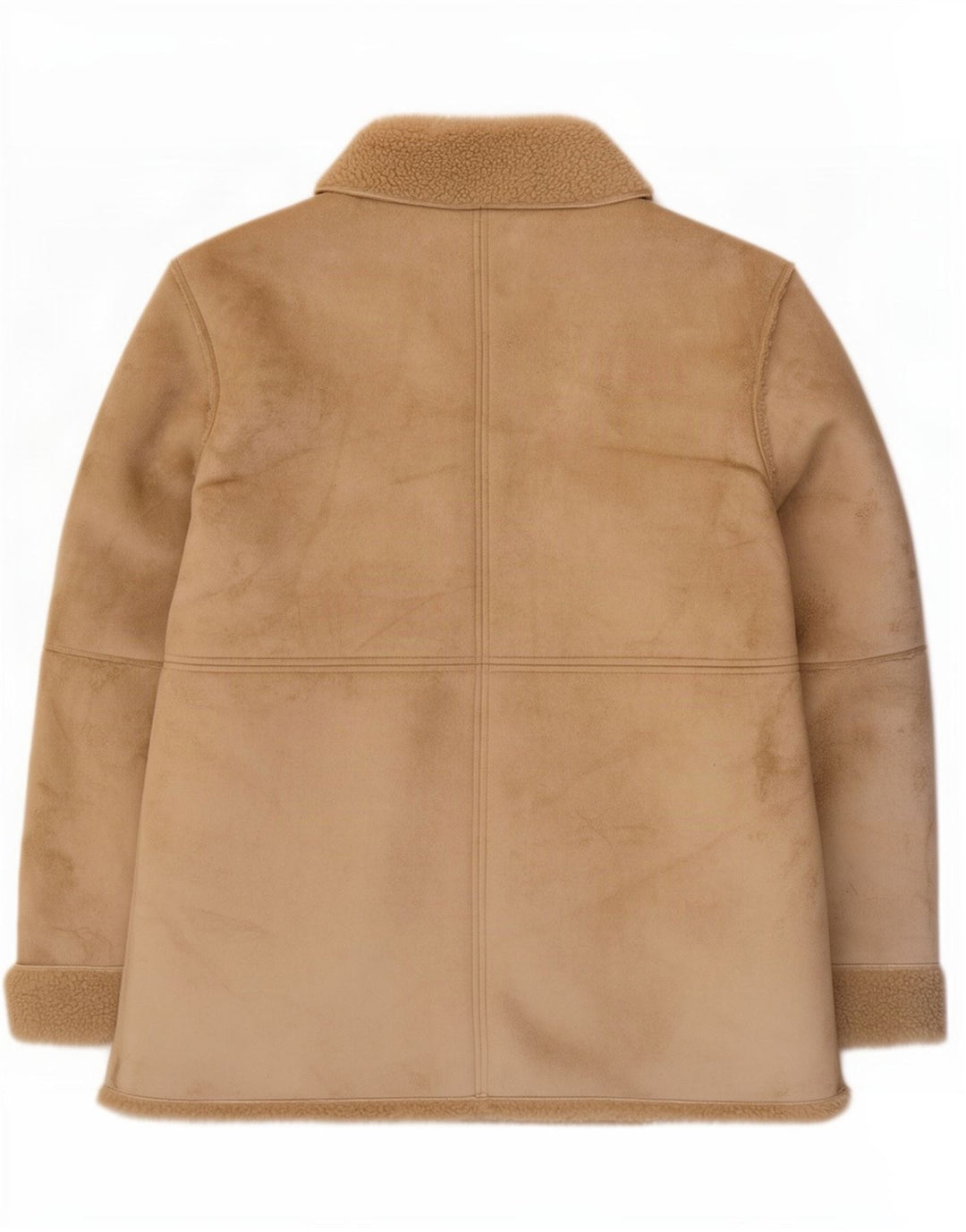 David Barry Sherpajakke til kvinder UK 16 Stor Beige Polyester