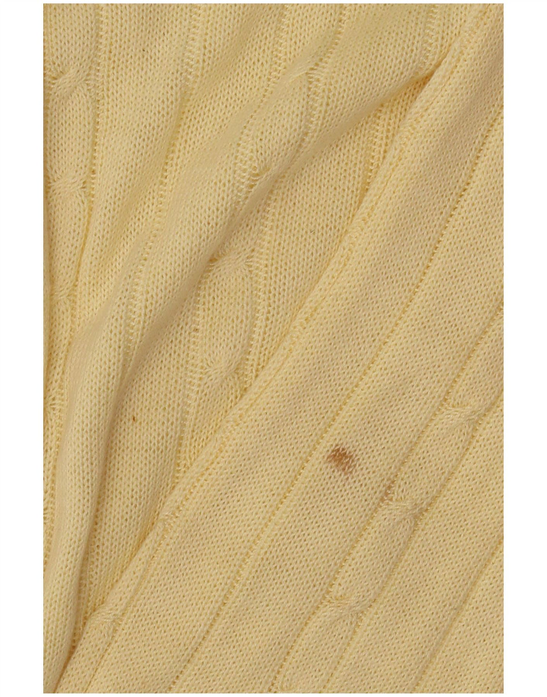 Vintage herre sweater med rund hals, medium gul