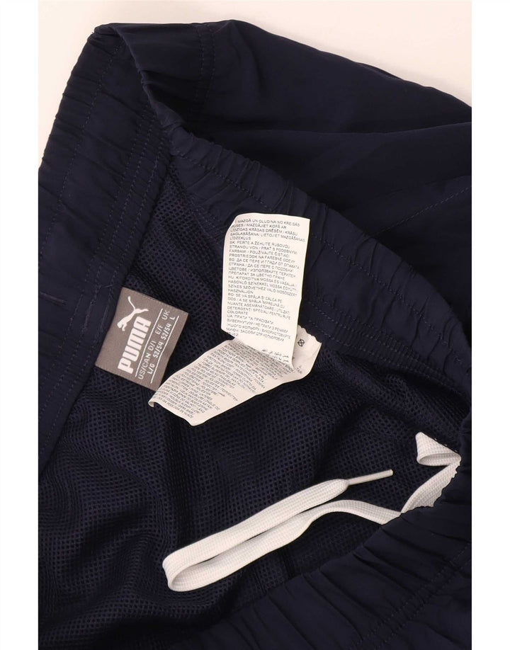 Puma Herre træningsdragt Bukser Joggers Large Navy Blue Polyester