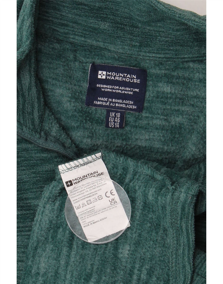 Mountain Warehouse Dame Fleece Jumper UK 18 XL Grøn Flecked Polyester
