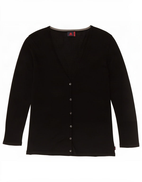 Kappa Dame Cardigan Sweater UK 14 Stor Sort Uld