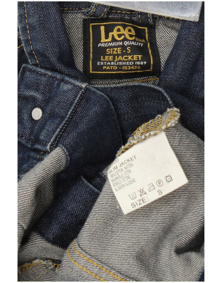 Lee Dame denimjakke UK 10 Lille marineblå bomuld