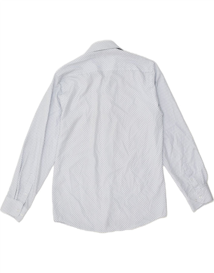 NAUTICA Mens Slim Fit Shirt Size 15-15 1/2  Medium Blue Polyester | Vintage Nautica | Thrift | Second-Hand Nautica | Used Clothing | Messina Hembry 