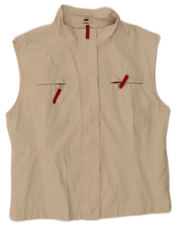 Street One Dame Ærmeløs træningsdragt Topjakke UK 14 Medium Beige