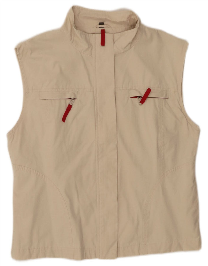 Street One Dame Ærmeløs træningsdragt Topjakke UK 14 Medium Beige