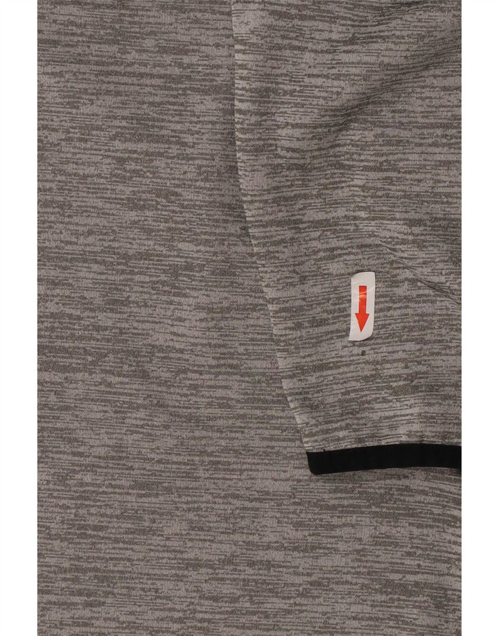 Under Armour Herre Zip Neck Sweatshirt Jumper Large Grå Flecked Polyester