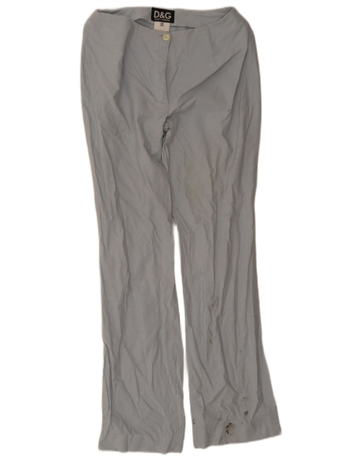 Dolce & Gabbana Dame Bootcut Bukser IT 44 Medium W30 L31 Blå