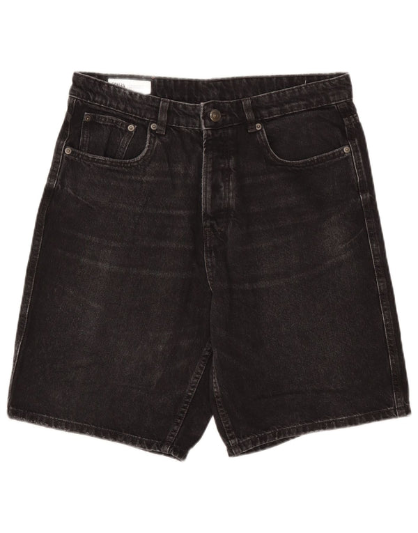 Zara Herre Denim Shorts EU 42 Large W32 Grå Bomuld