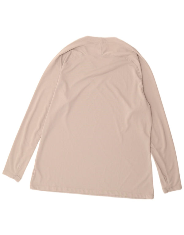 Nike Herre Dri Fit Slim Fit Top Langærmet 2XL Grå Polyester
